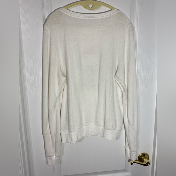 WILDFOX Meowy Christmas Kitten Santa Hat Soft Sweatshirt USA MADE White S - Picture 4 of 6